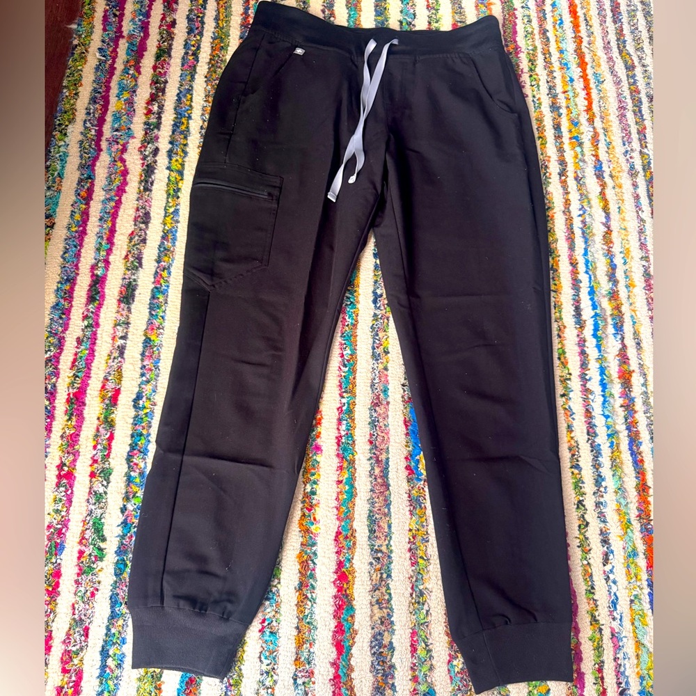 Black FIGS Jogger Pants